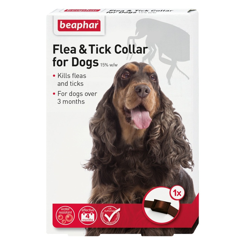 Beaphar - Dog Plastic Flea Collar - Brown 65cm