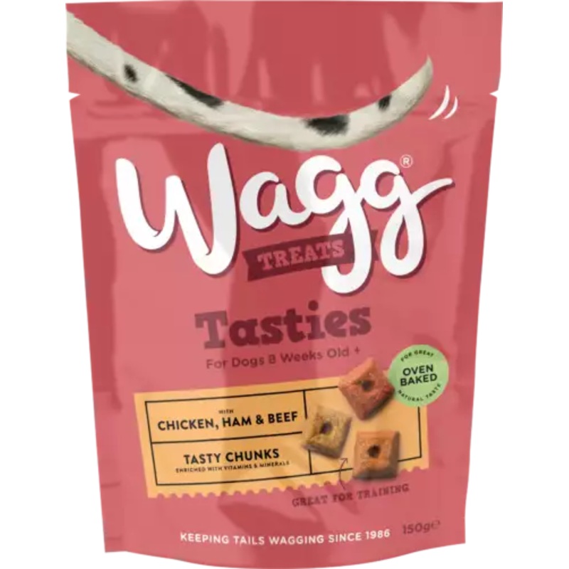 Wagg - Tasty Chunks Treats - Chicken, Ham, Beef - 125g