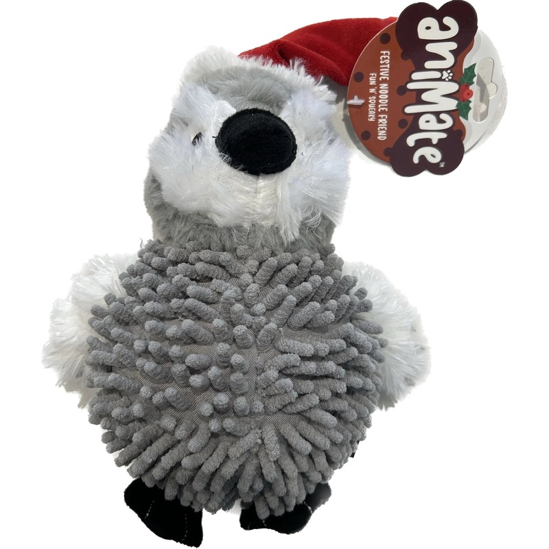 aniMate - Festive Noodle Friends Dog Toy - Baby Penguin - 25cm