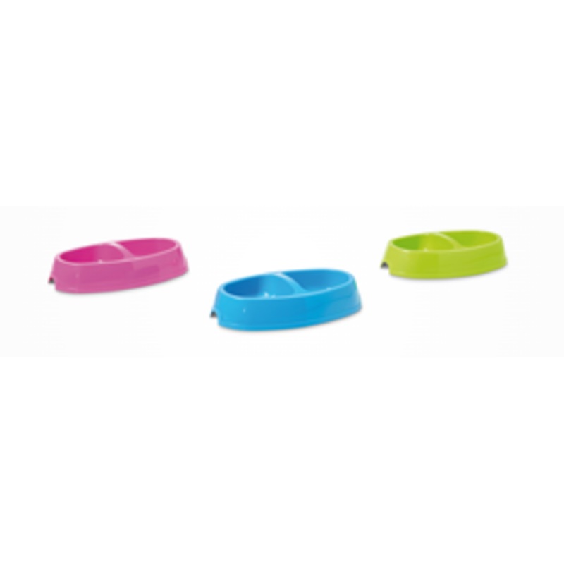 Savic - Picnic Twin Cat Bowl - Assorted Colours - 150ml