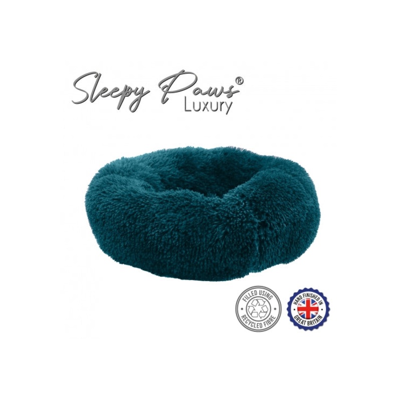 Ancol - Sleepy Paws Super Plush Donut Bed - Teal - Large (100cm)
