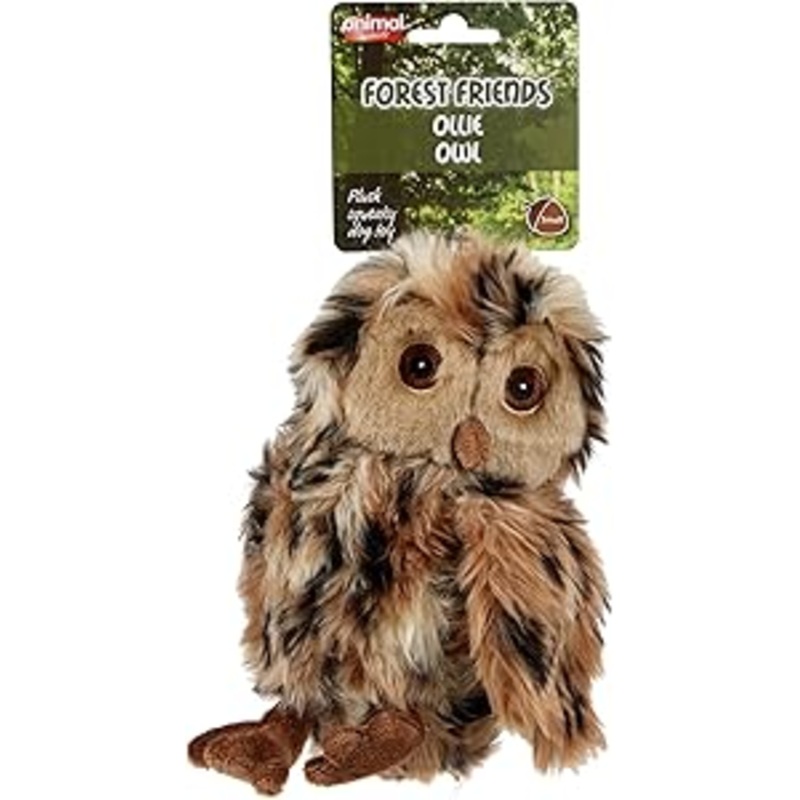 Animal Instincts - Forrest Friends Plush Dog Toy - Ollie Owl - Small