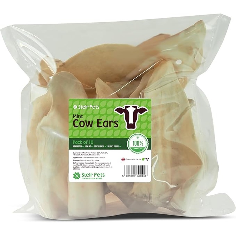 StelrPets - Cow Ear - Mint - Per Ear