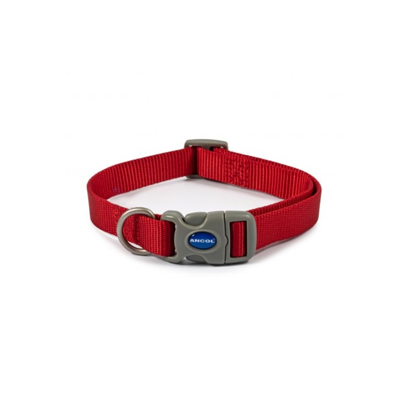Ancol - Viva Nylon Adjustable Collar - Red - Large (45-70cm)