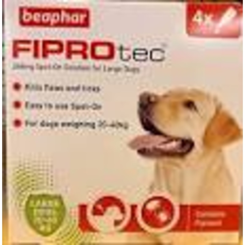 Beaphar - Fiprotec For Large Dogs 20-40kg - 4 Treatments