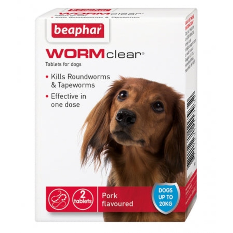 Beaphar - Wormclear Dog Tablets Up to 20kg - 2pk