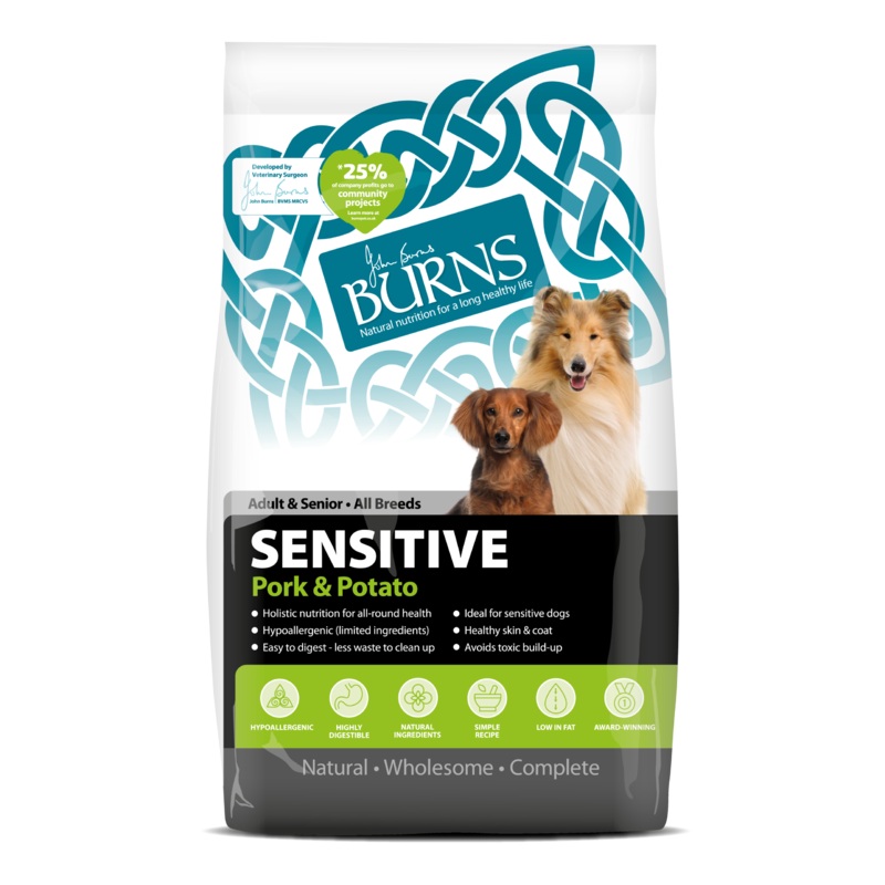 Burns - Adult Sensitive Pork & Potato - 12KG
