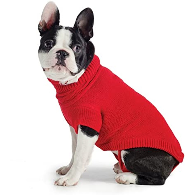 Ancol - Cable Knitted Jumper - Red - Large (50cm)