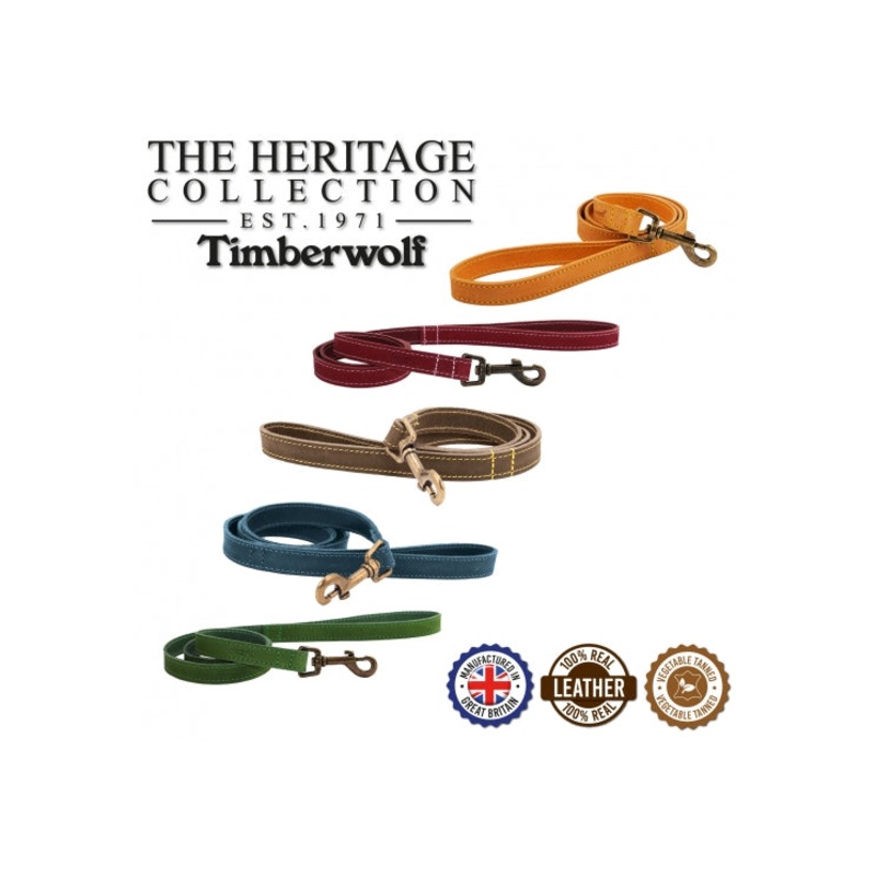 Ancol - Timberwolf Leather Lead - 1mx19mm (max 50kg)