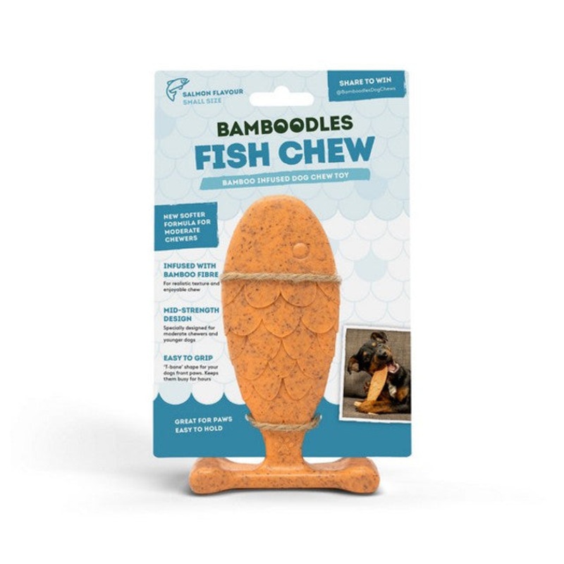 Bamboodles - Fish Dog Chew - Salmon - Small (5.5")