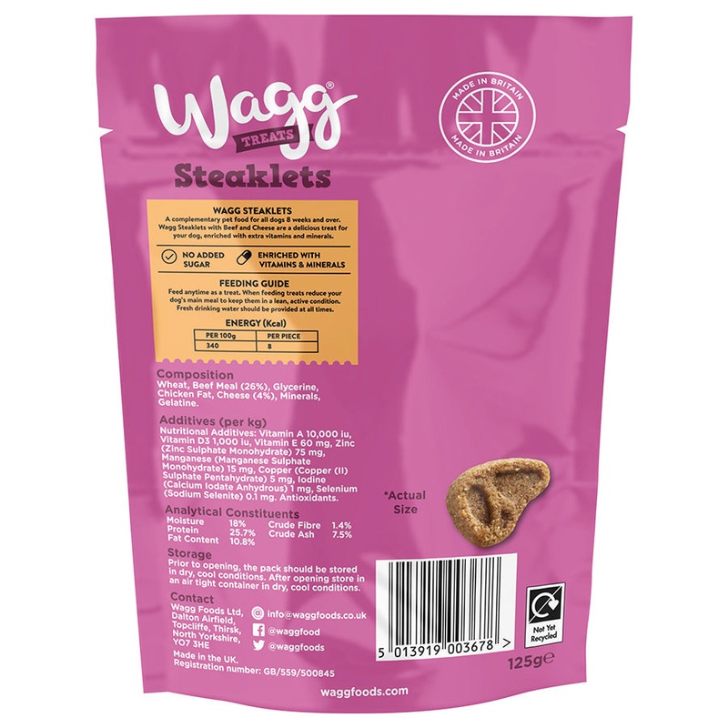 Wagg - Steaklets Dog Treats - 125g