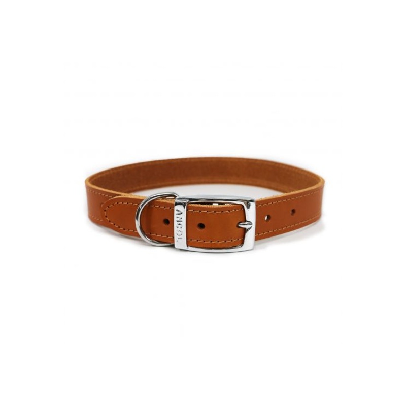 Ancol - Classic Leather Collar - Tan - (24")