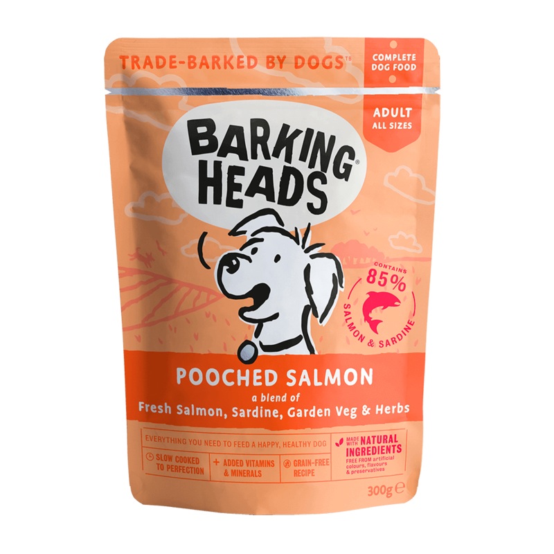 Barking Heads - Pooched Salmon - Wet Dog Food Pouch - 300g (Single Pouch)