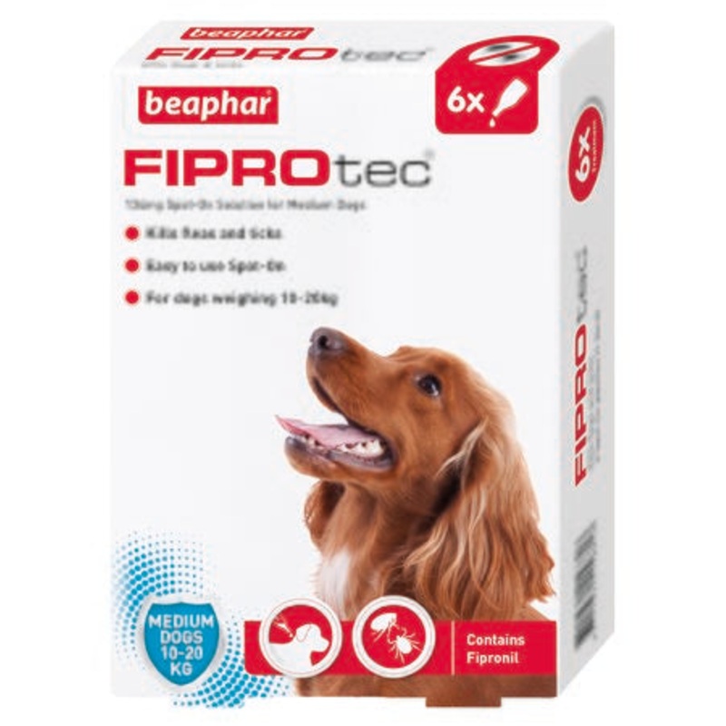 Beaphar - Fiprotec Spot On Medium Dog - 6 Pipettes
