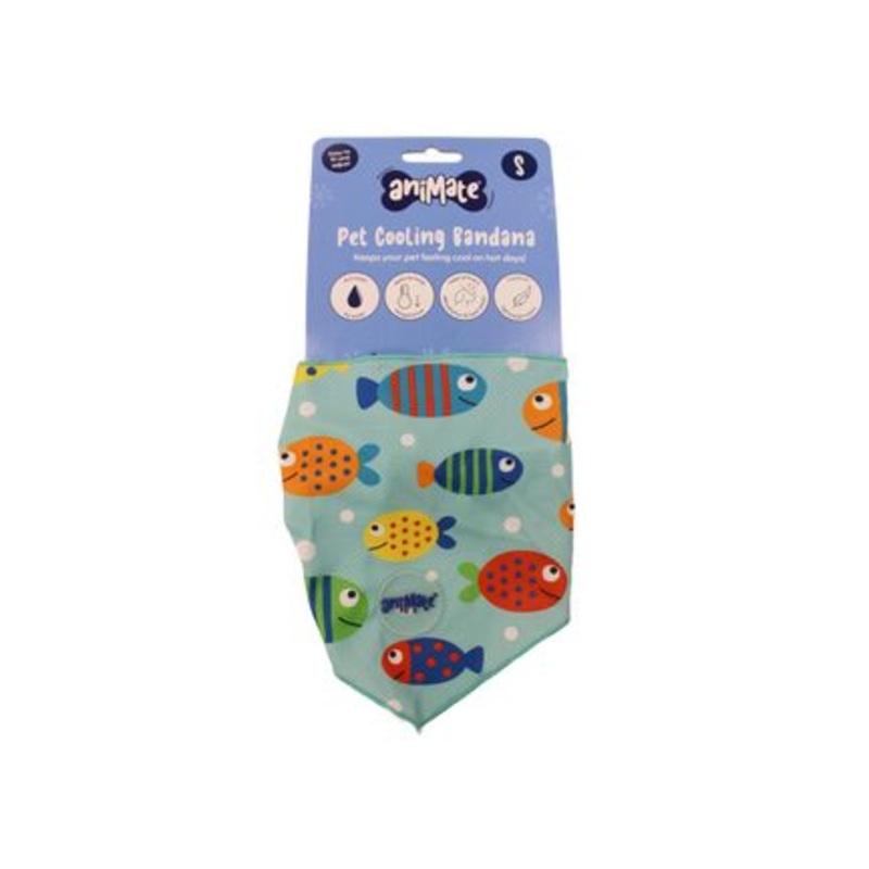 Animate - Pet Cooling Bandana - Fish - Small - 51 x 18cm