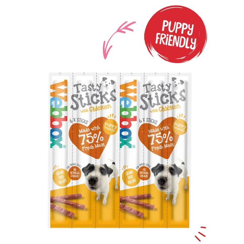 Webbox - Chewy Dogs Delight Tasty Sticks - Chicken - 6 Sticks