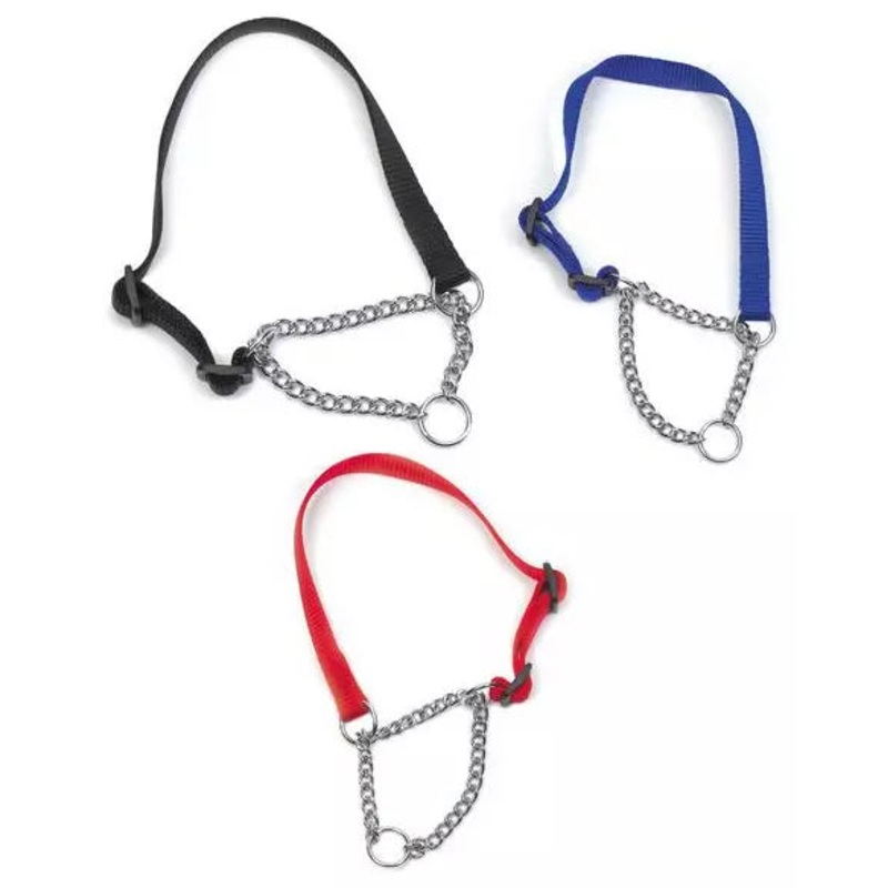 Ancol - Nylon Check Choke Chain Dog Collar - Blue - 14"