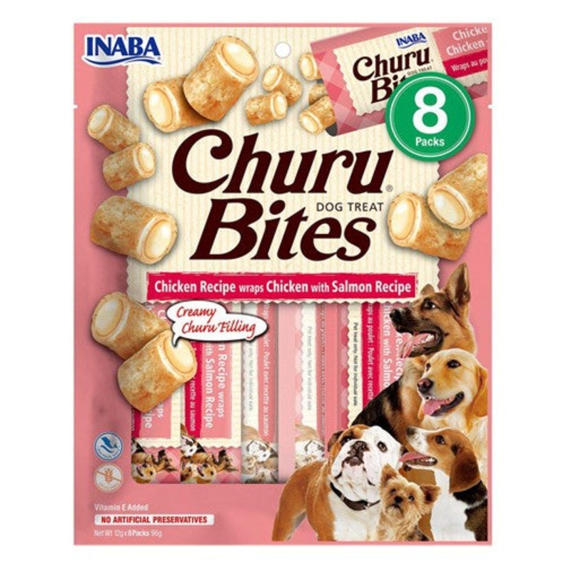 Churu - Churu Bites For Dogs - Chicken & Salmon - 8pk