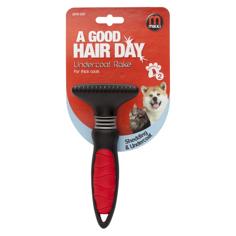 Mikki - A Good Hair Day -  Easy Grooming Undercoat Rake (for Thick Coats)