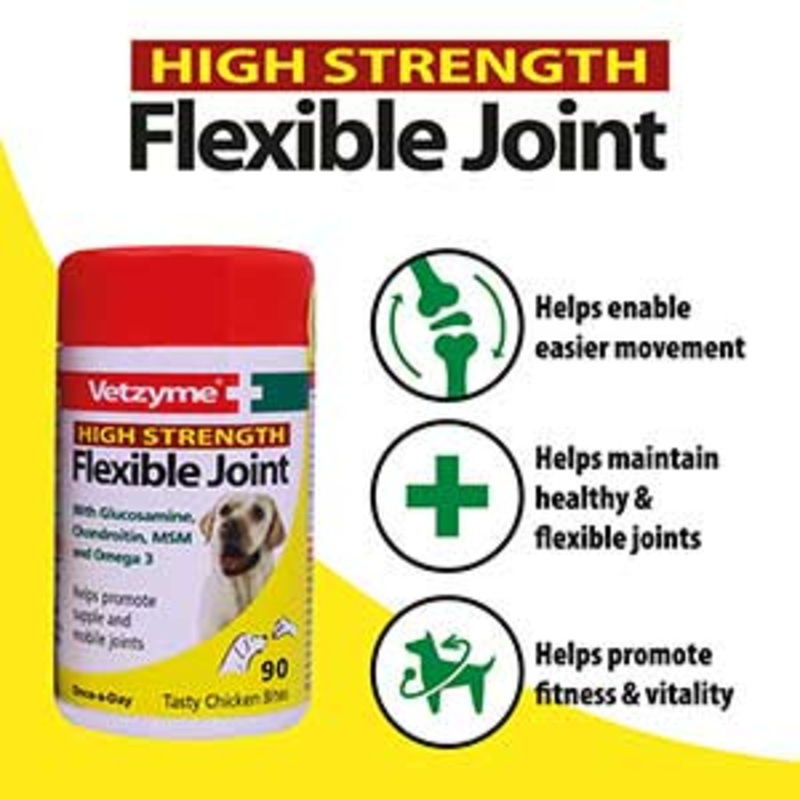 Vetzyme - Dog High Strength Flexible Joint - 90 Tablets