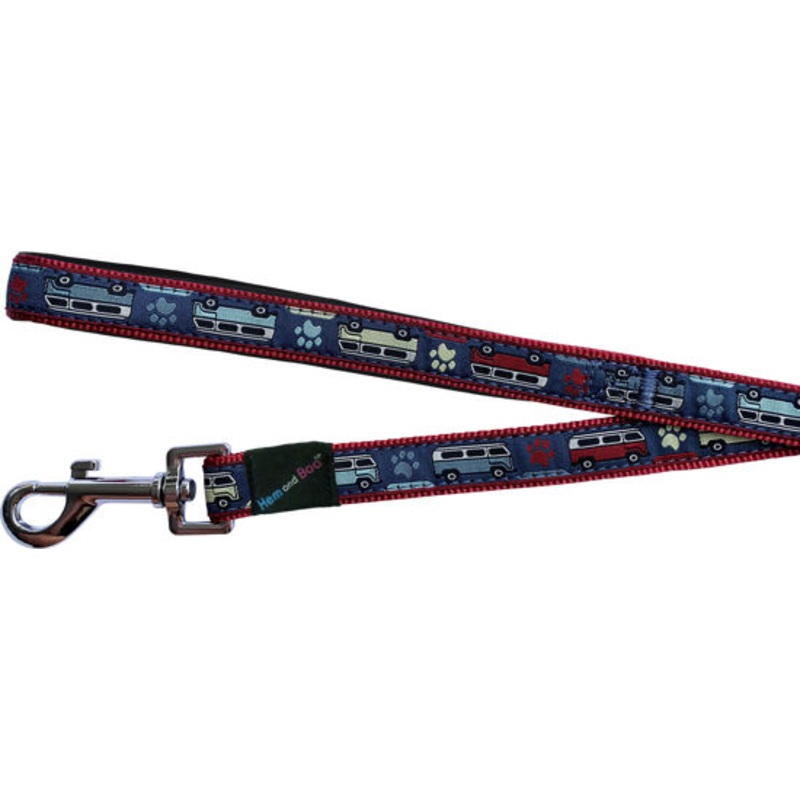 Hem & Boo - Campervan Lead - Blue - Large (1" x 48")