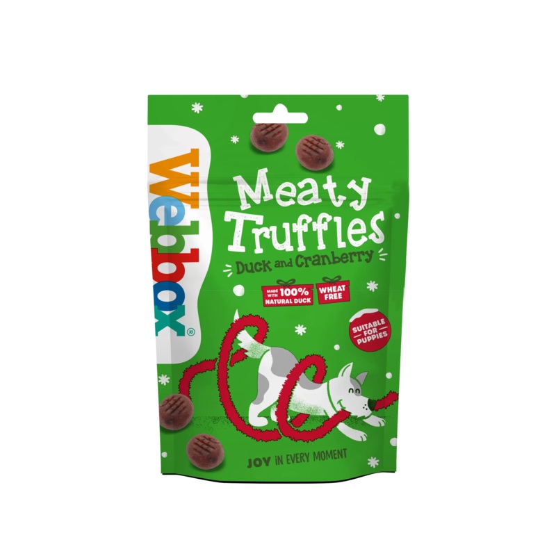 Webbox - Christmas Meaty Truffle Duck/Cranberry Treats - 120g