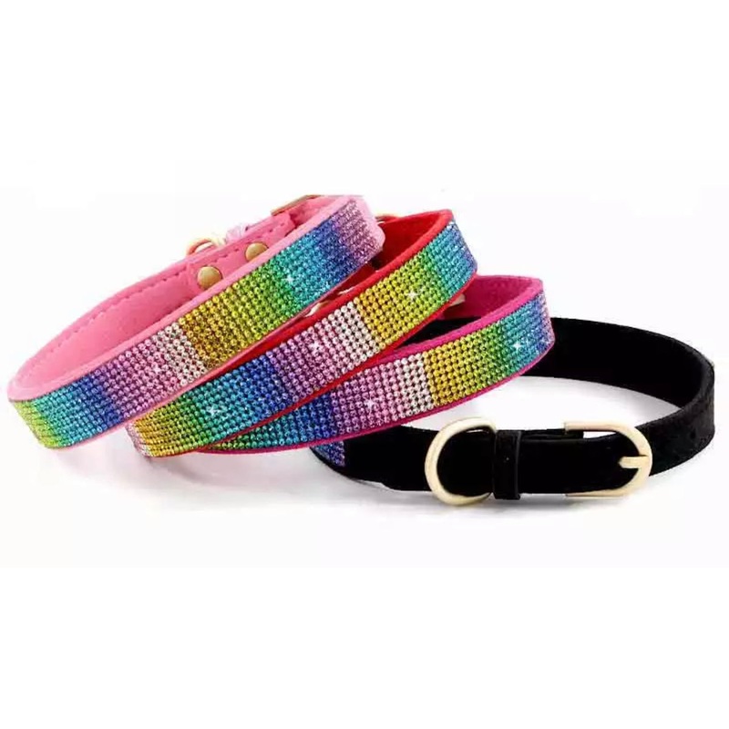 NEW Rainbow dog collar