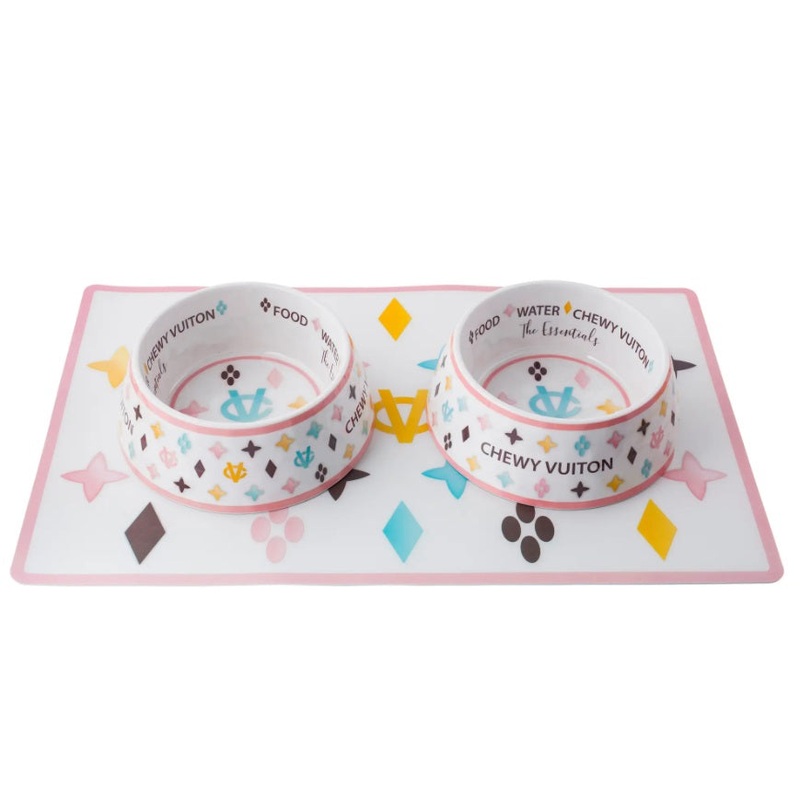 NEW White Chewy Vuiton Placemat