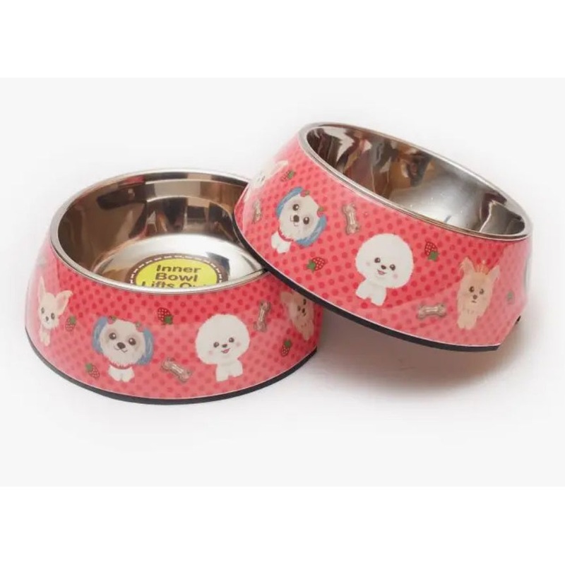 Picnic Dog Bowl Pink-Kawaii Character Dogs
