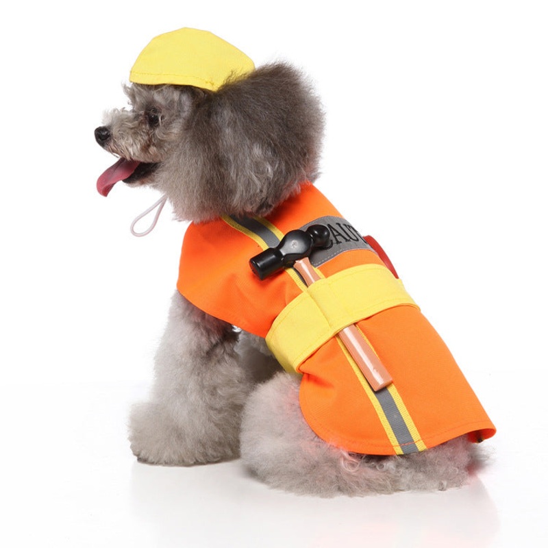Firefighter cosplay dog outfit