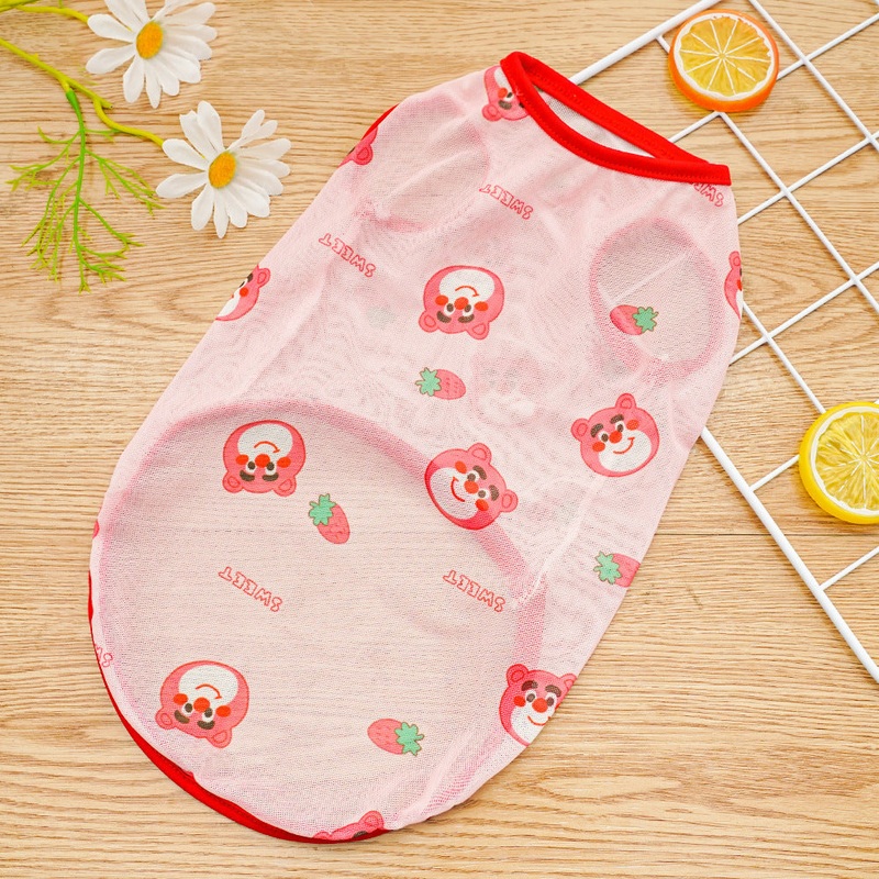 Bear Breathable Dog T-shirt pink