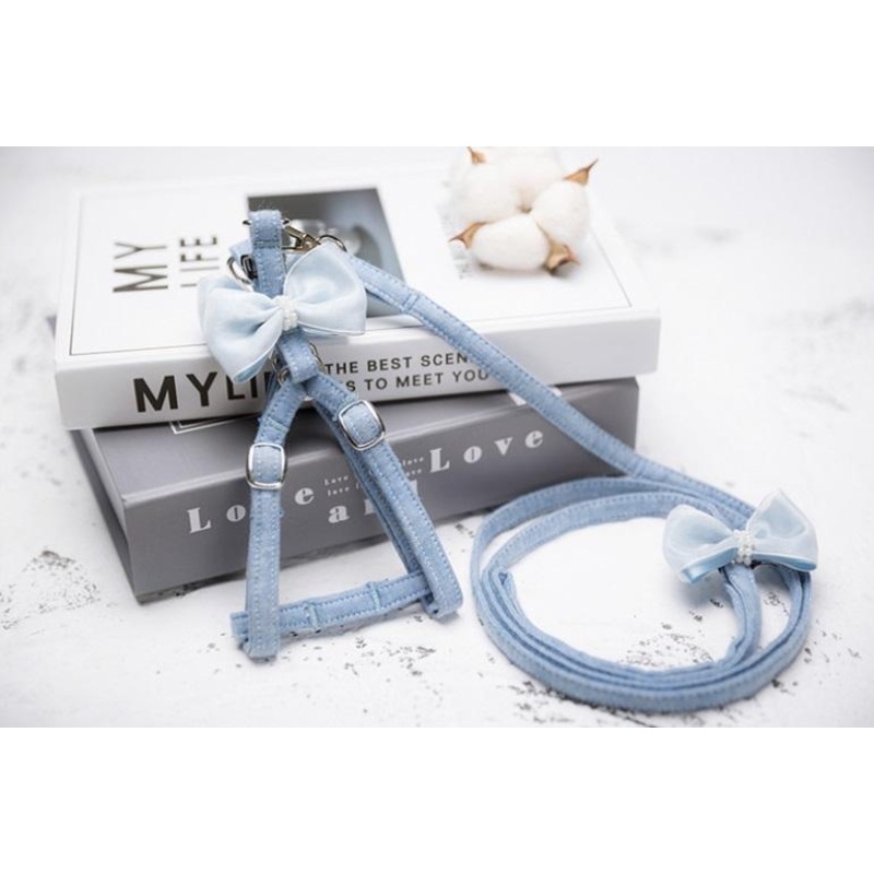 Bow dog harness BLUE