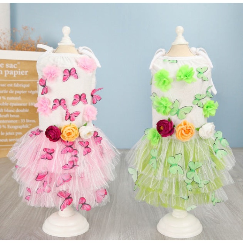 Butterfly dog dress