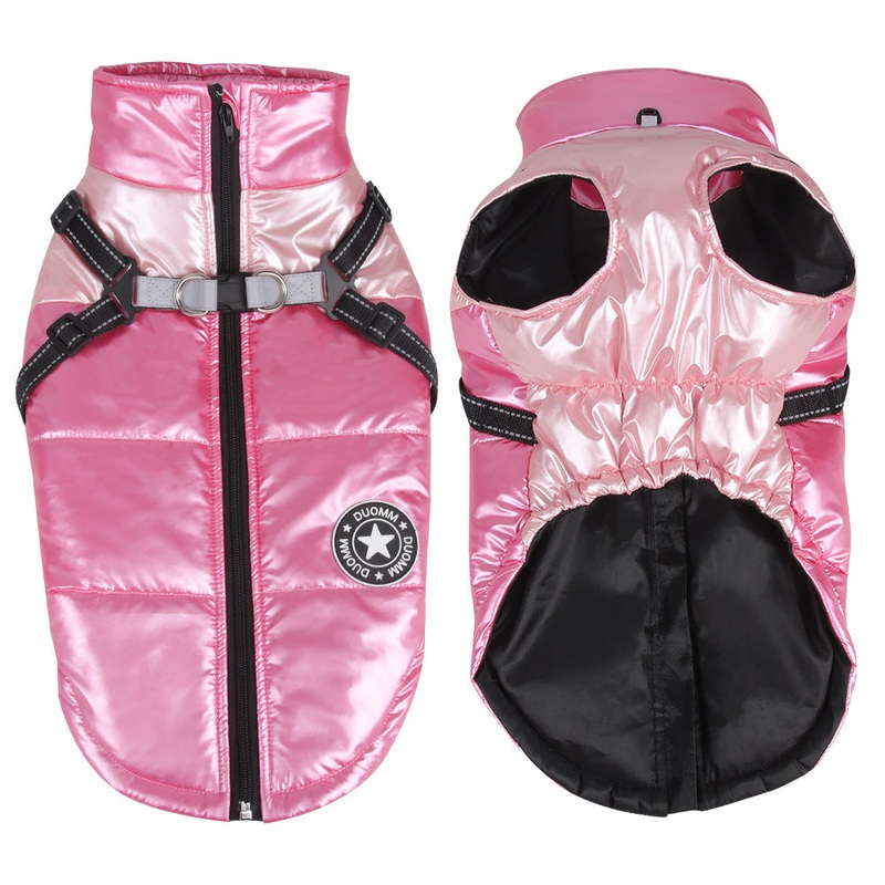 Mettalic dog harness jacket