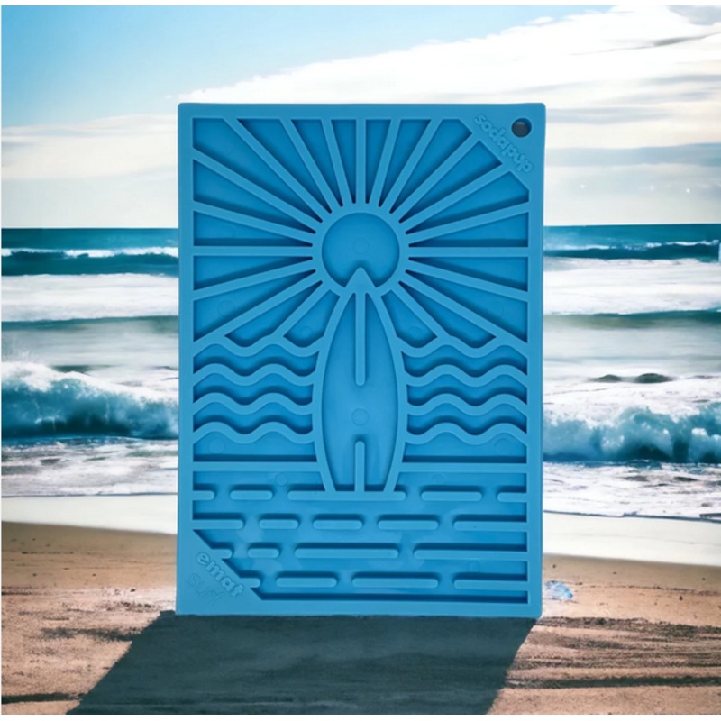 Surf's Up Design Emat - Enrichment Lick Mat - Small
