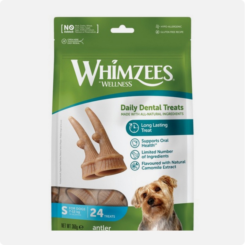 Whimzees - Antlers Small 24Pk