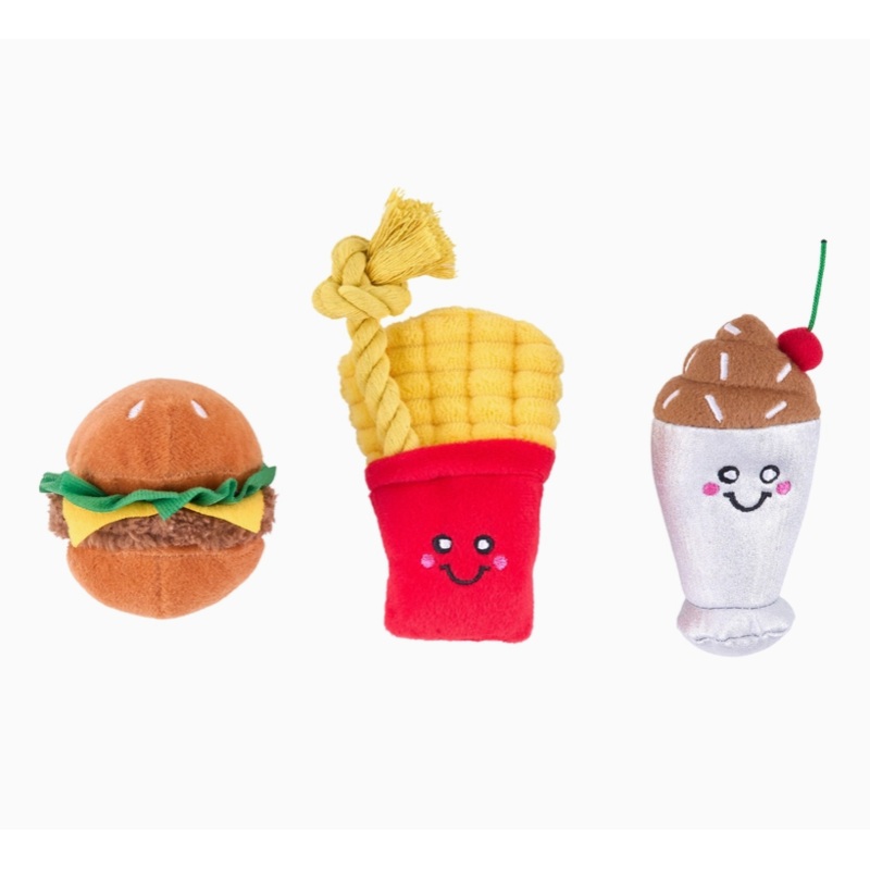 Zippy Paws -Miniz 3-Pack - Fast Foods