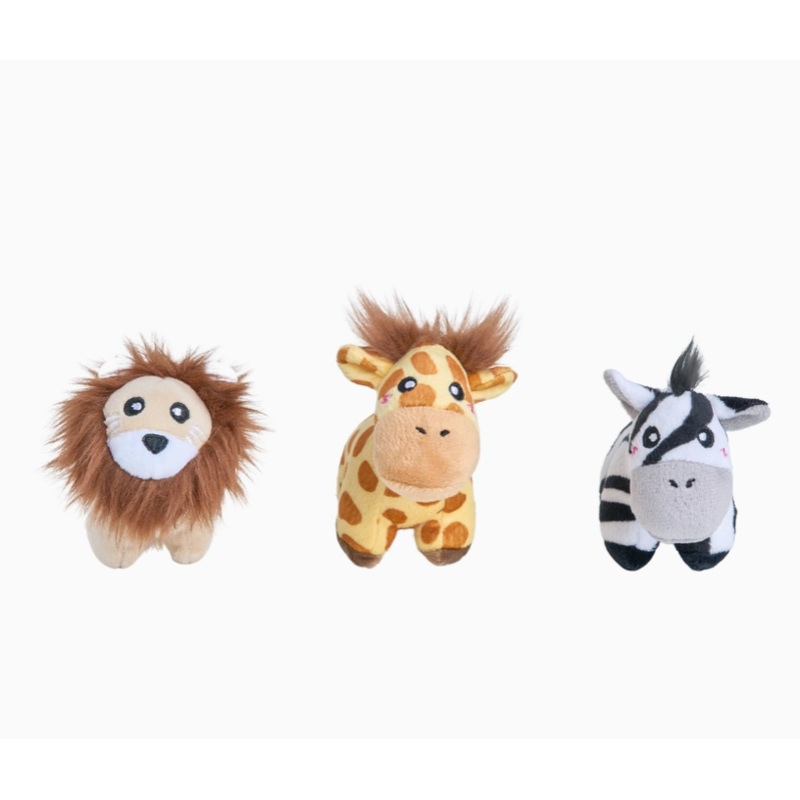 Zippy Paws -Miniz 3-Pack -Jungle Safari