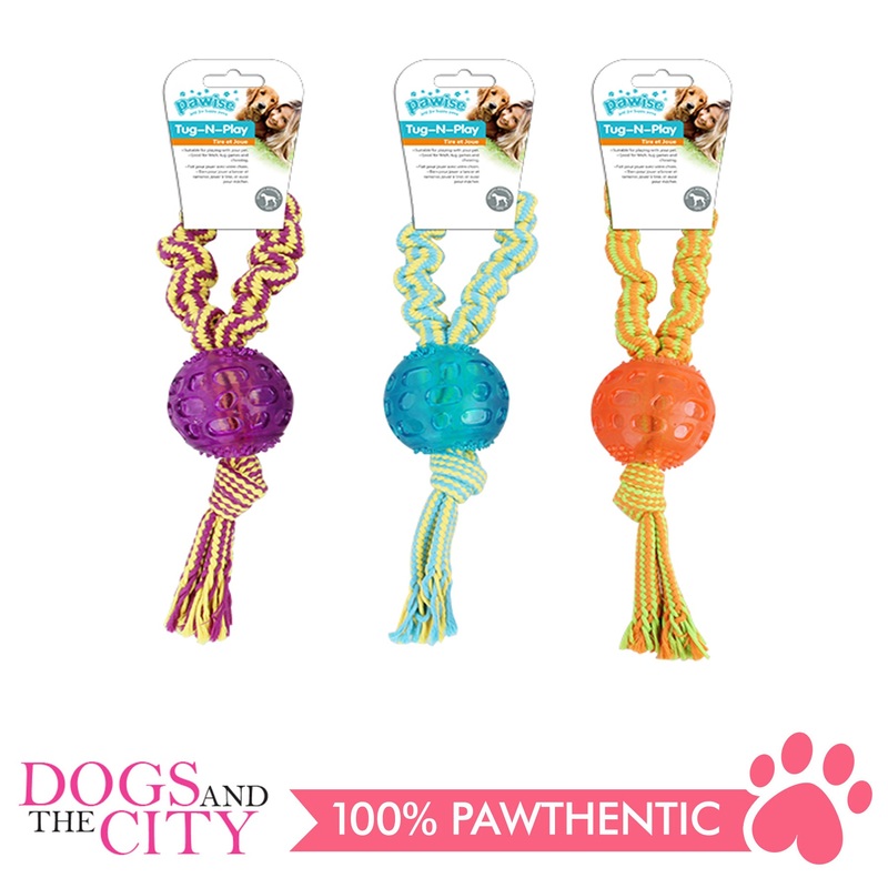 Pawise 14536 Dog Toy Tug-O-Play-Ball
