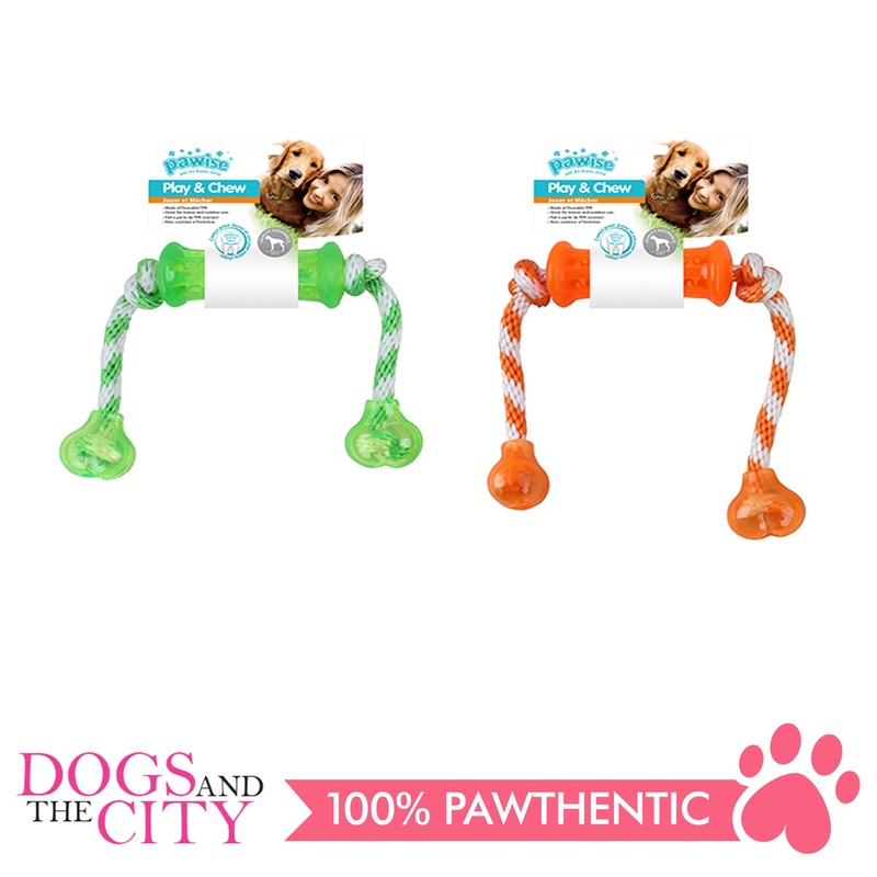 Pawise 14559 Dog Toy Play n Chew Dumbbell