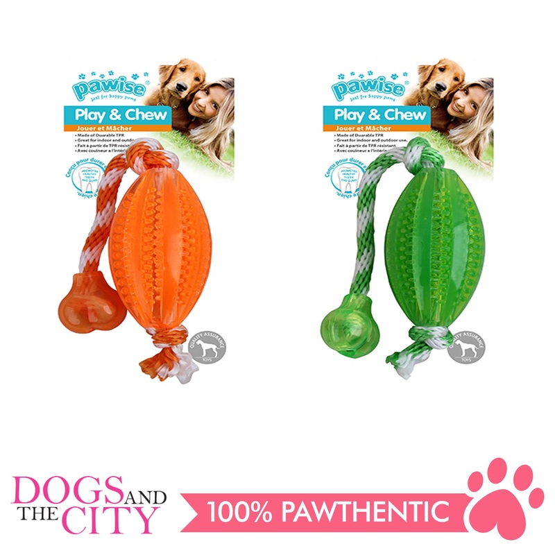 Pawise 14560 Dog Toy Play n Chew Football