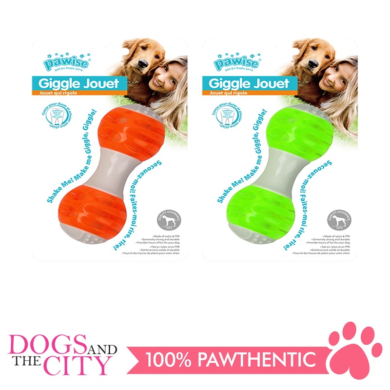 Pawise 14575 Dog Toy Giggle Jouet Dumbell
