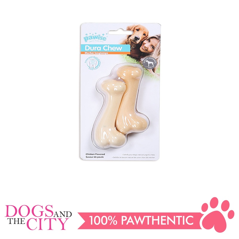Pawise 14603 Dog Toy Dura Chew 2/Pack Chicken Flavor