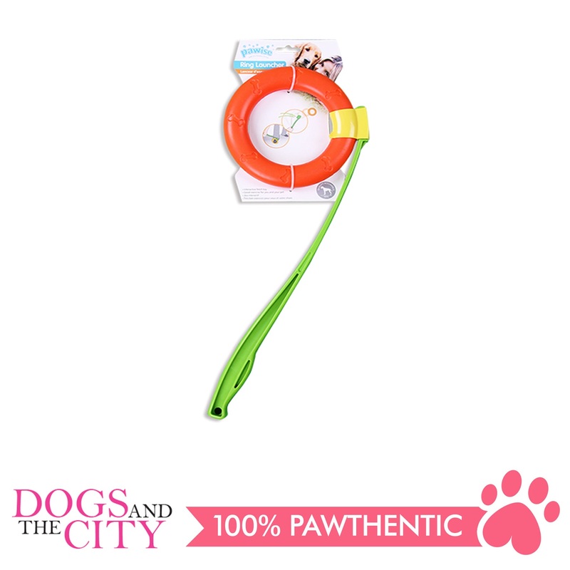Pawise 14654 Dog Toy Ring Launcher Interactive