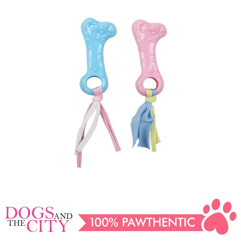 Pawise 14674 Dog Toy Puppy Life-Bone w/ Rope