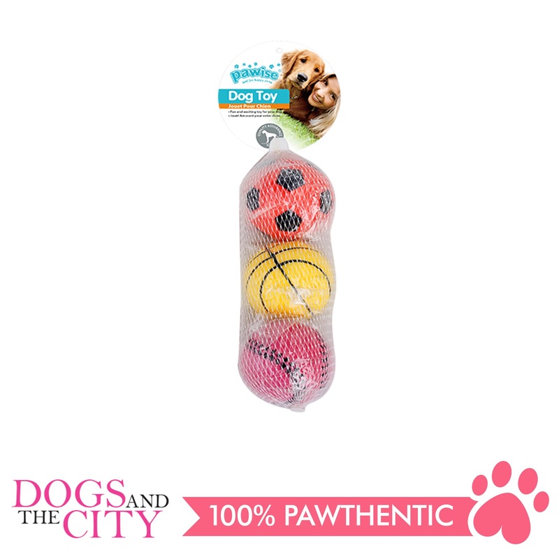 Pawise 14764 Dog Toy Sponge Ball 3/pack