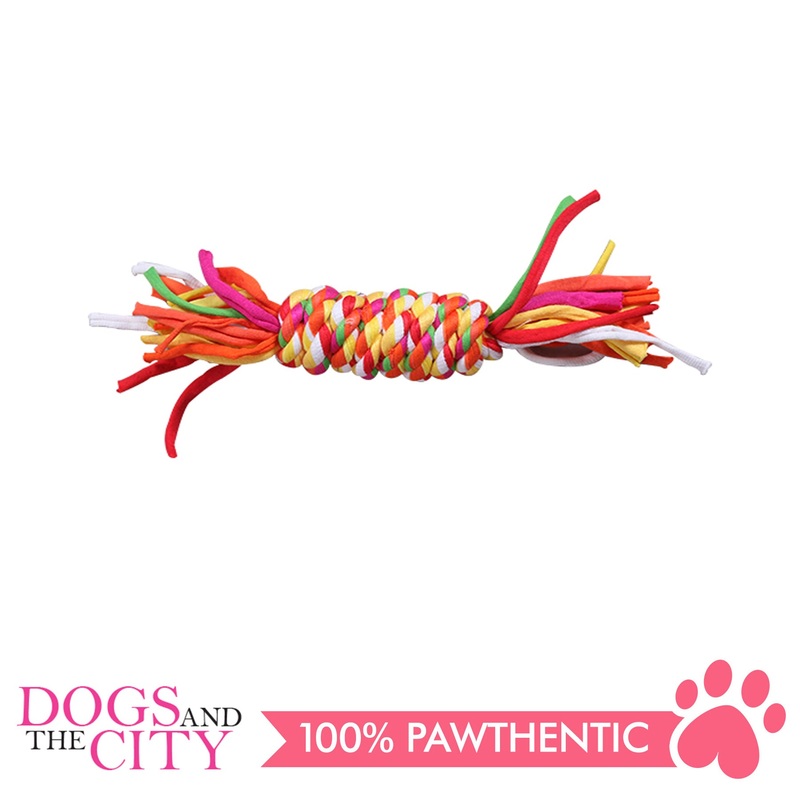 Pawise 14880 Dog Toy Colorful Braided rope Bone 27cm