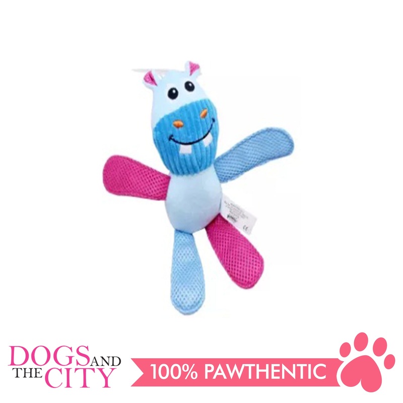 Pawise 15051 Vivid Life Fetch It Hippo Plush Pet Toy