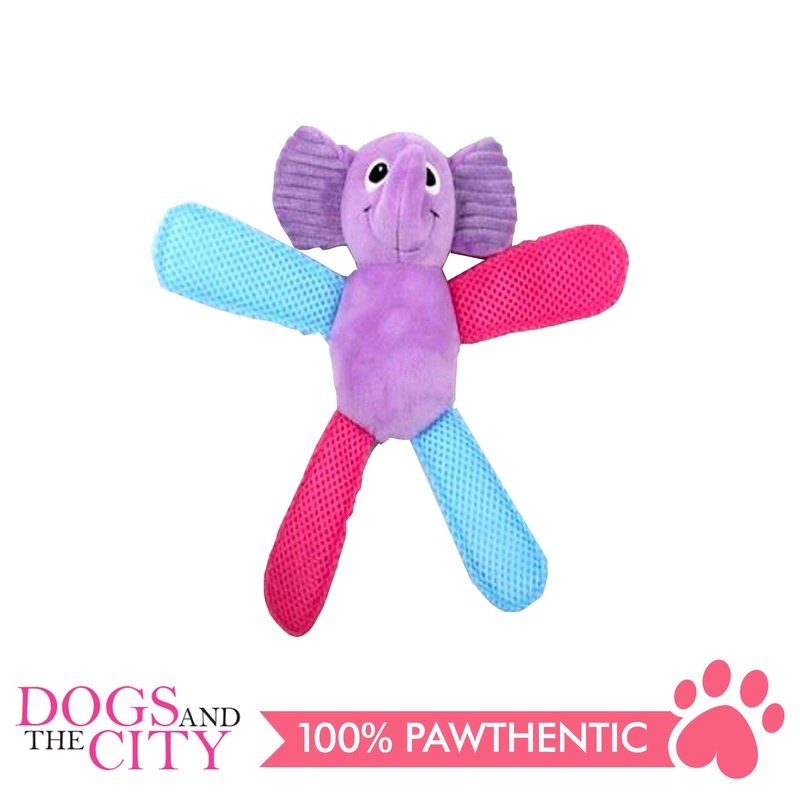 Pawise 15053 Vivid Life Fetch It Elephant Plush Pet Toy