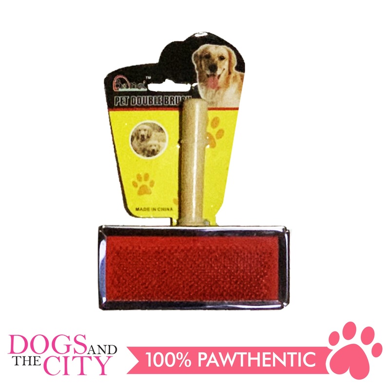 BM Wood Grooming Slicker Brush for Dog Large 11x5cm